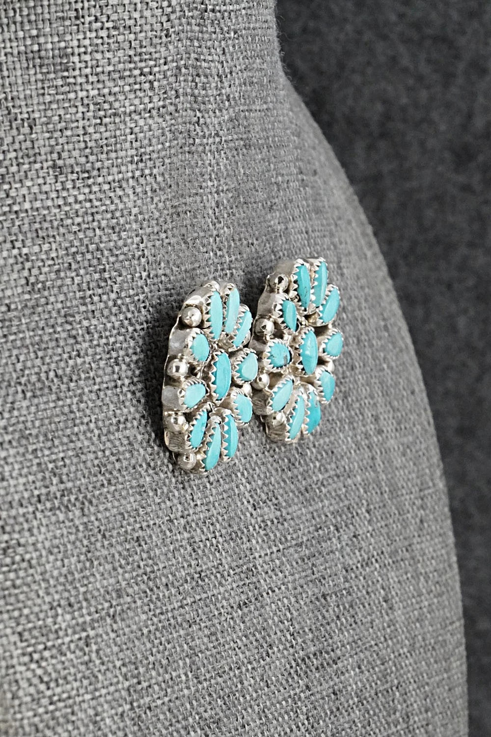 Turquoise & Sterling Silver Earrings - Justina Wilson