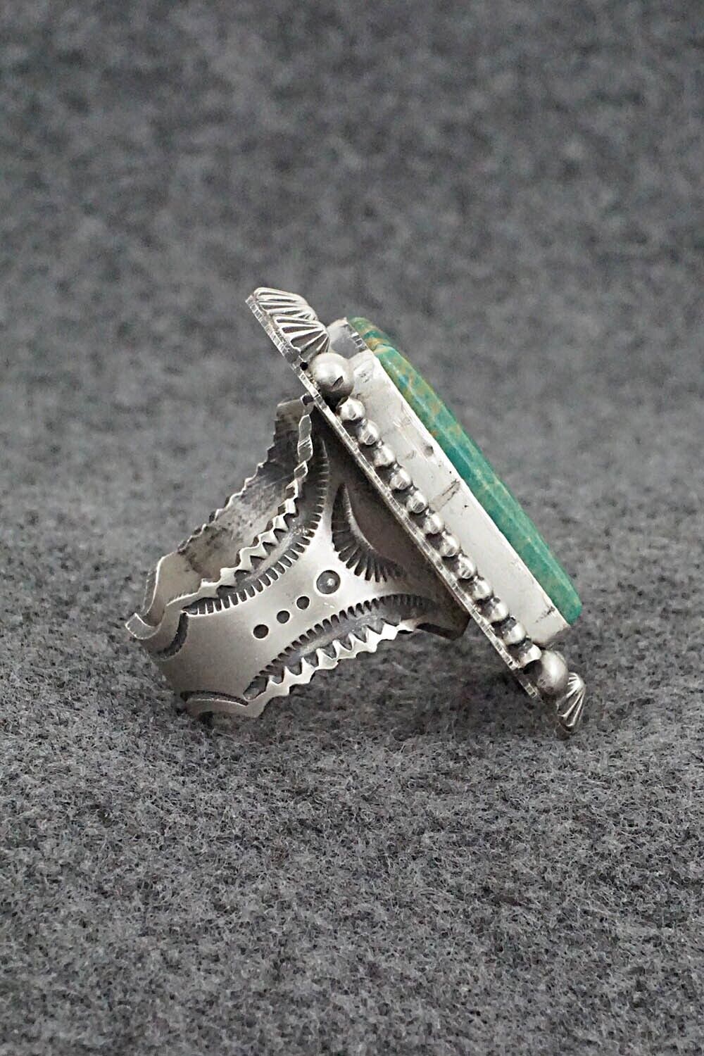 Turquoise & Sterling Silver Ring - Michael Calladitto - Size 8