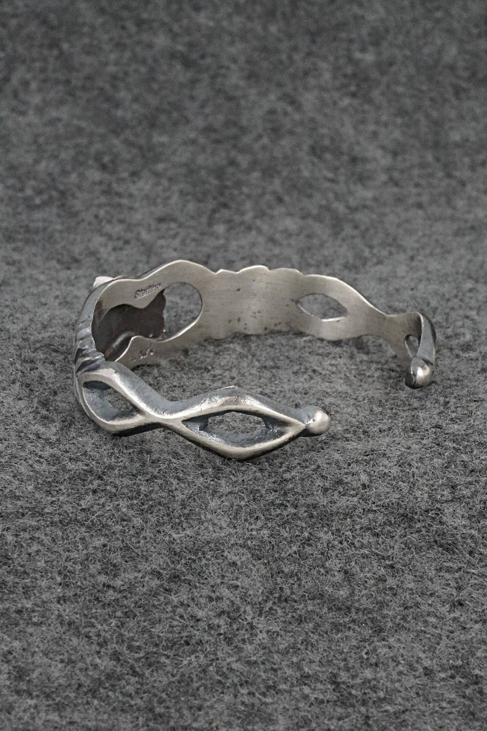 Turquoise & Sterling Silver Bracelet - Harrison Bitsue