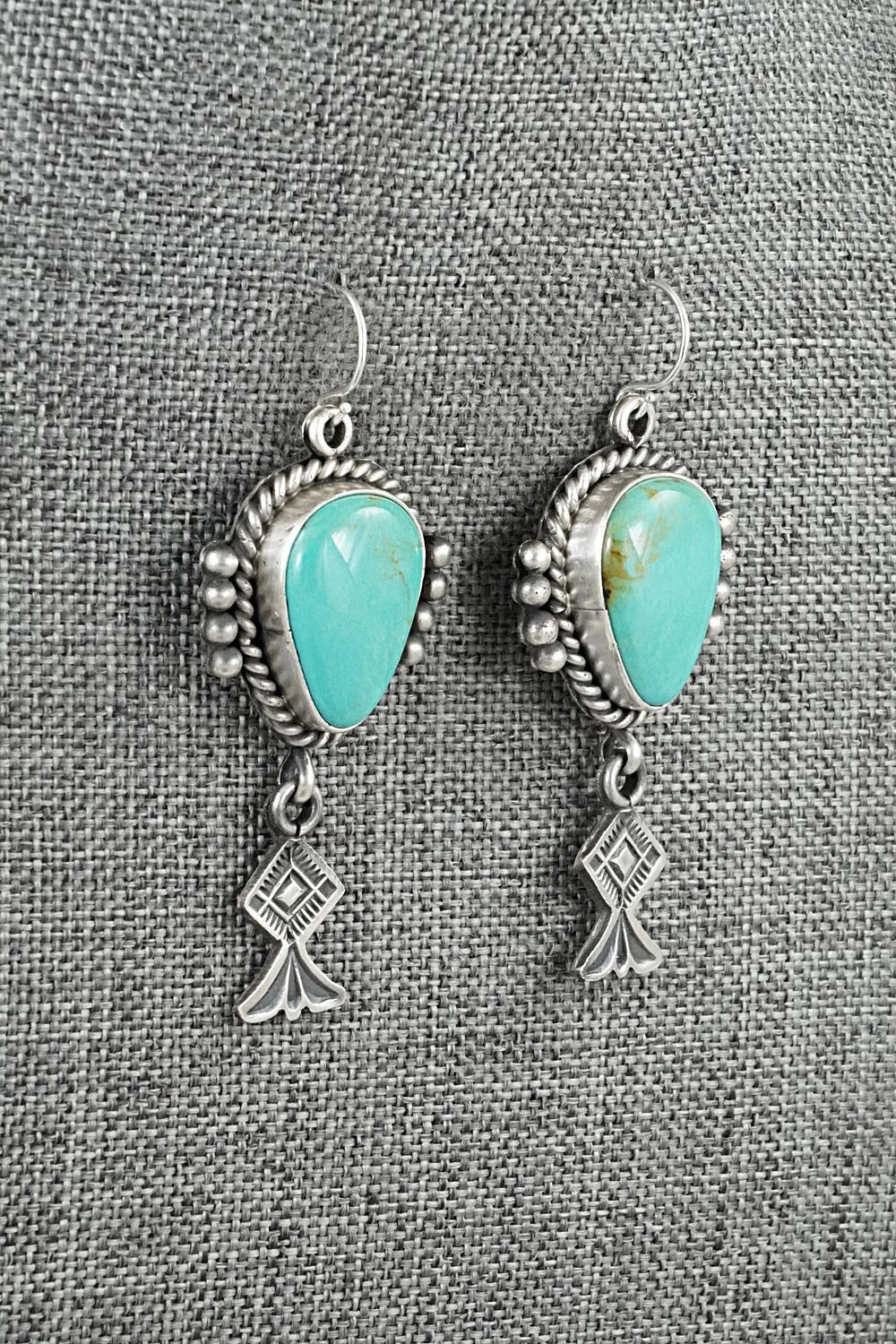 Turquoise & Sterling Silver Earrings - Michael Calladitto