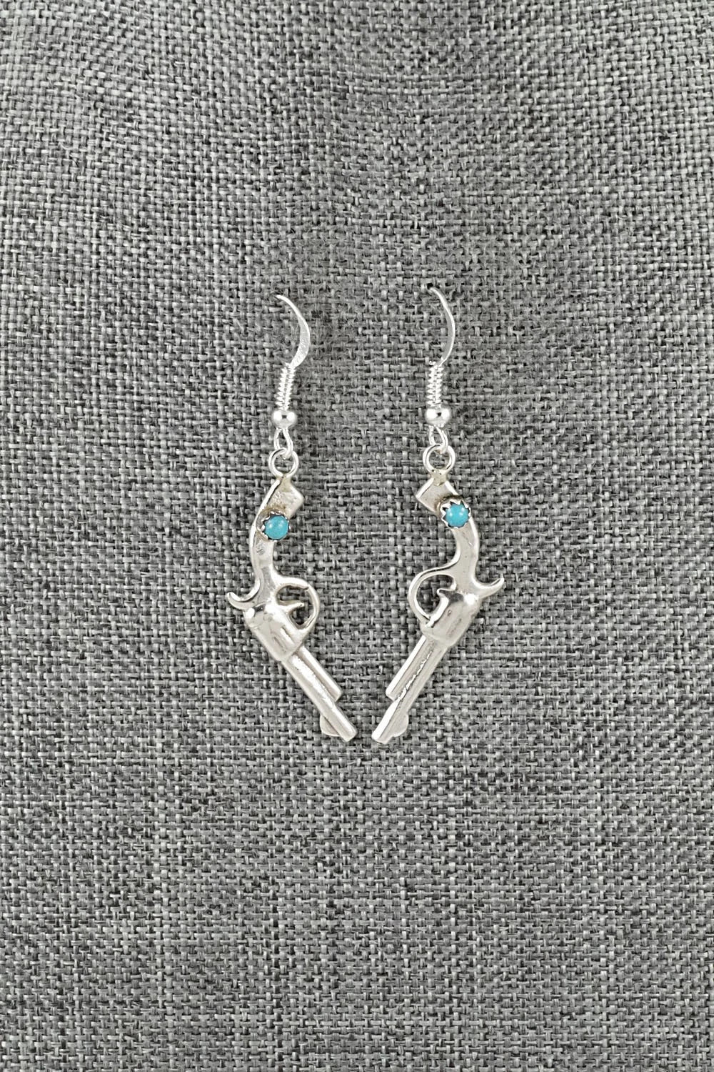 Turquoise & Sterling Silver Earrings - Bruce Chee