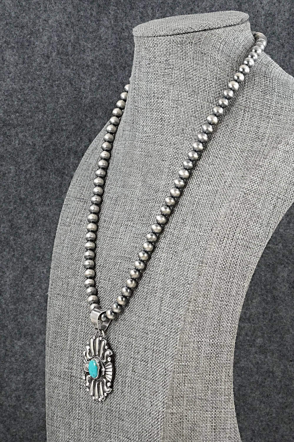 Turquoise & Sterling Silver Necklace - Derrick Gordon