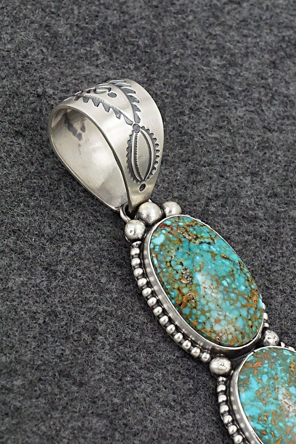 Turquoise & Sterling Silver Pendant - Darrin Livingston