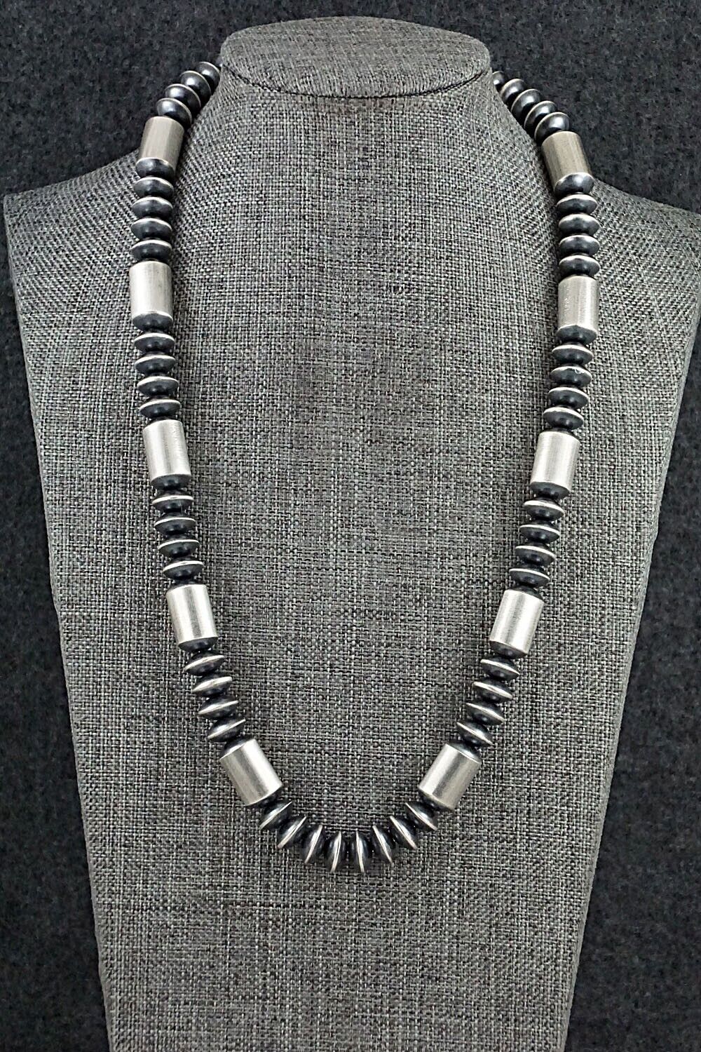 Sterling Silver Navajo Pearl Necklace 20" - Tonisha Haley
