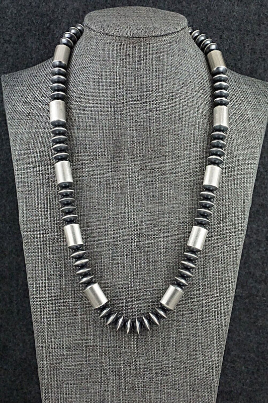 Sterling Silver Navajo Pearl Necklace 20" - Tonisha Haley