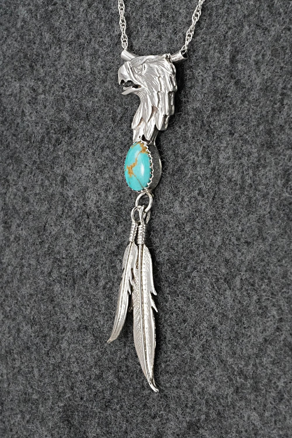 Turquoise & Sterling Silver Necklace - Genevieve Francisco