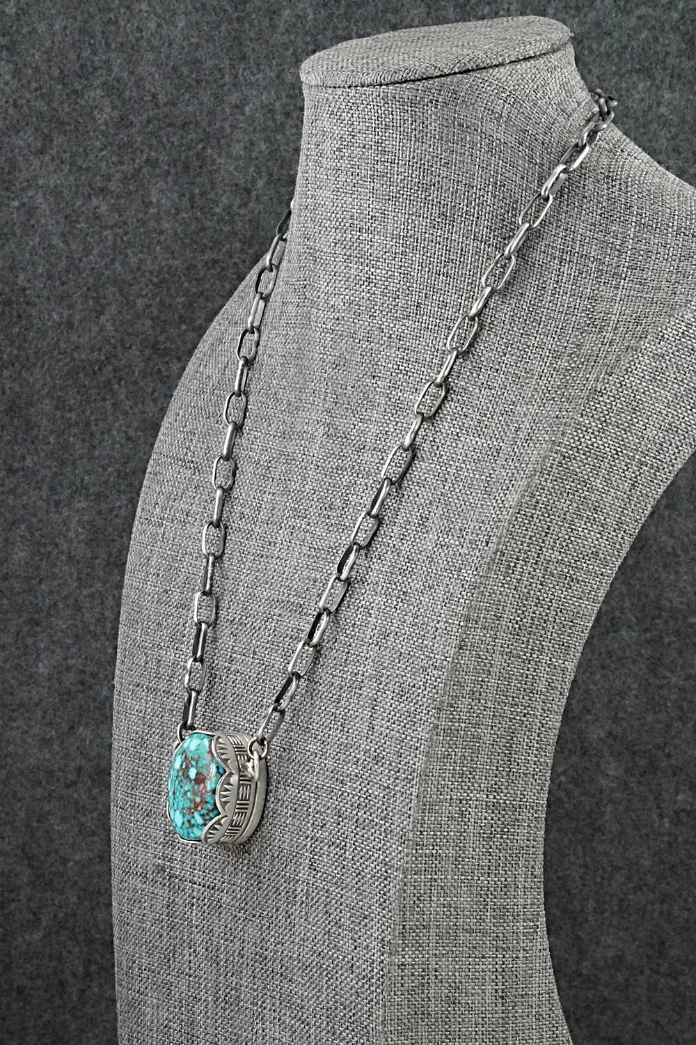 Turquoise & Sterling Silver Necklace - Paul Livingston