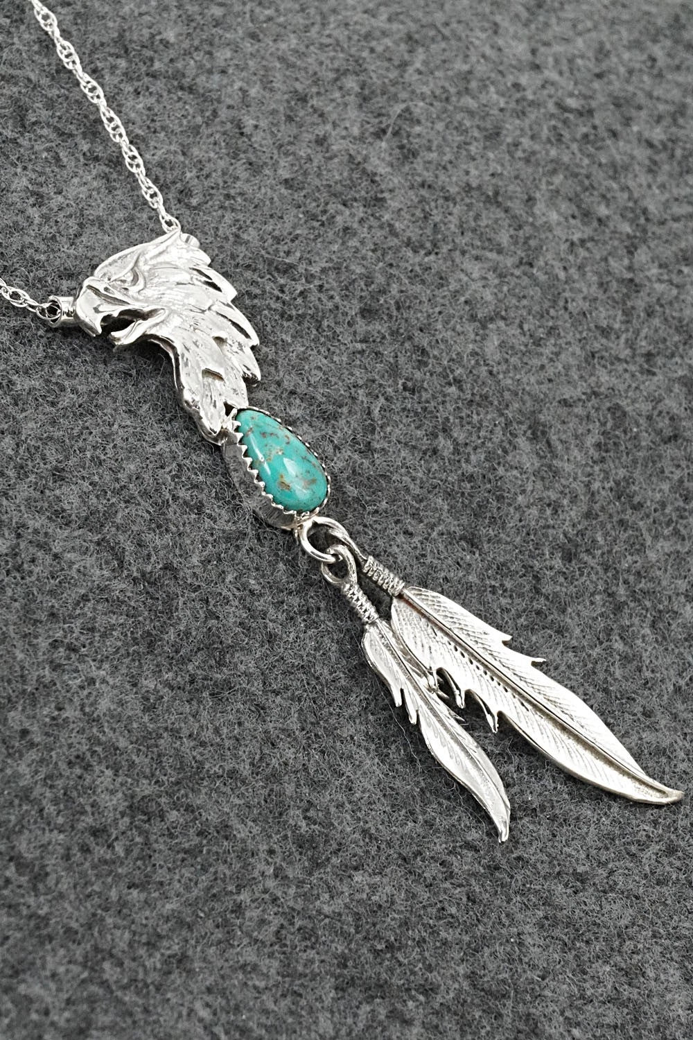 Turquoise & Sterling Silver Necklace - Genevieve Francisco