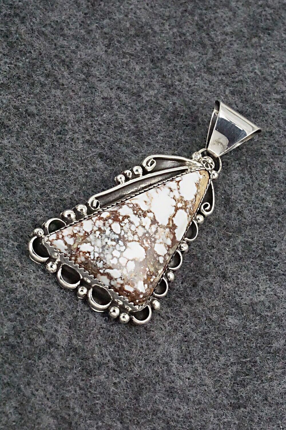 Wild Horse & Sterling Silver Pendant - Freda Martinez