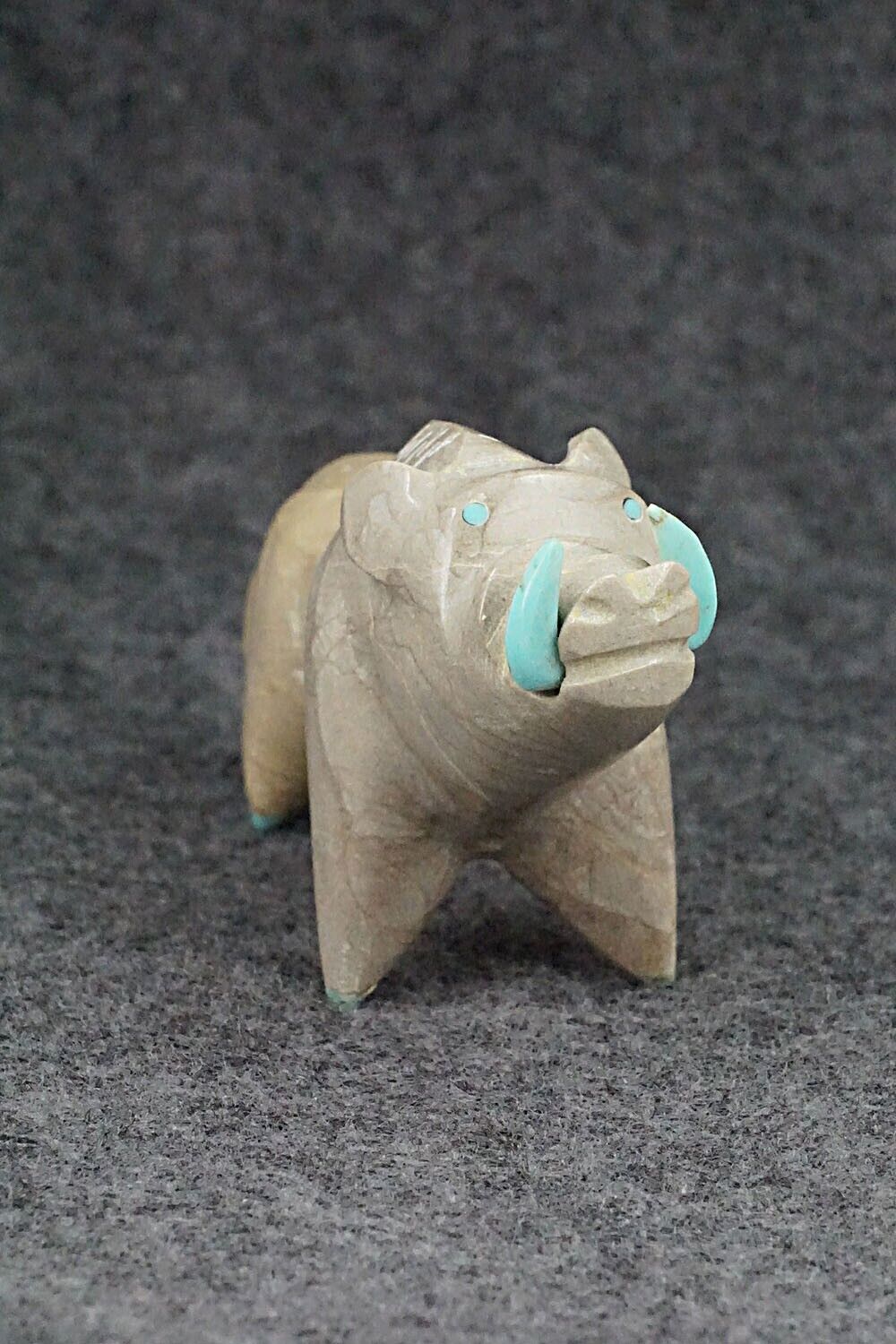 Warthog Zuni Fetish Carving - Enrike Leekya