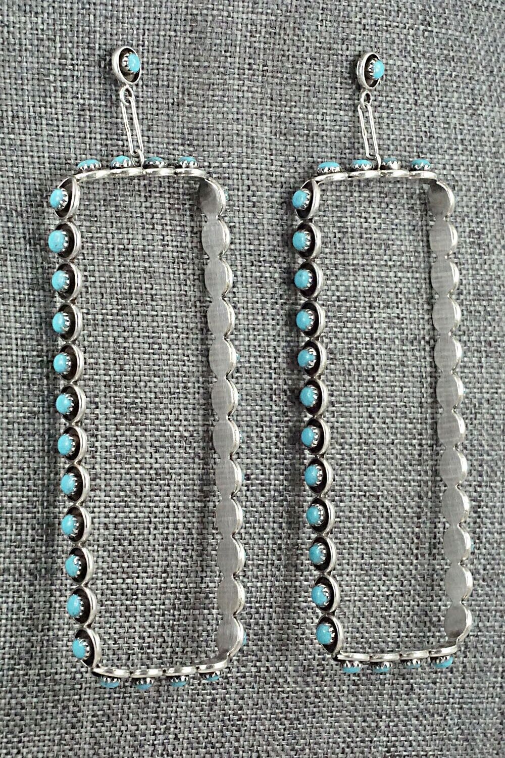 Turquoise & Sterling Silver Earrings - Iva Booqua