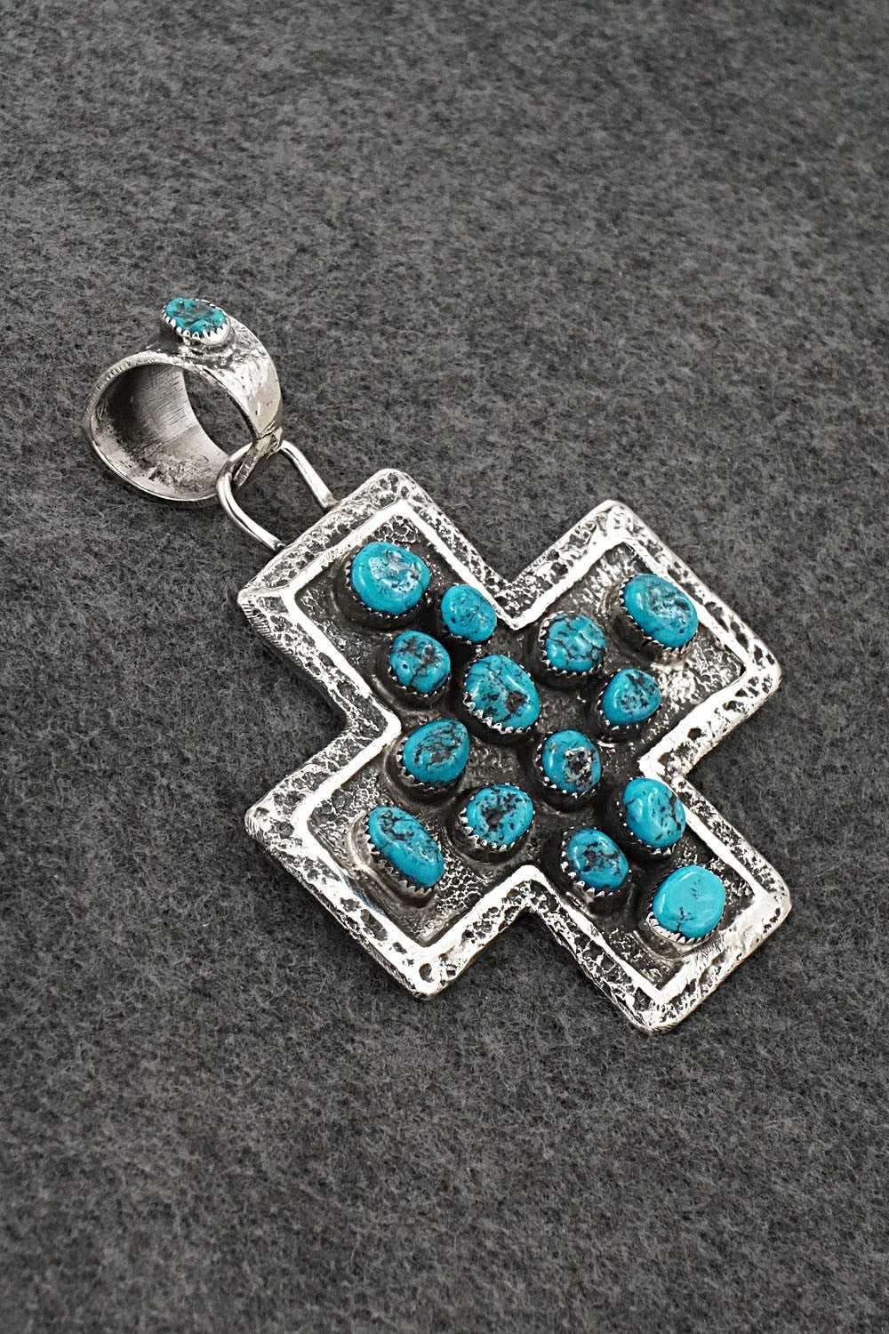 Turquoise & Sterling Silver Pendant - Delbert Arviso