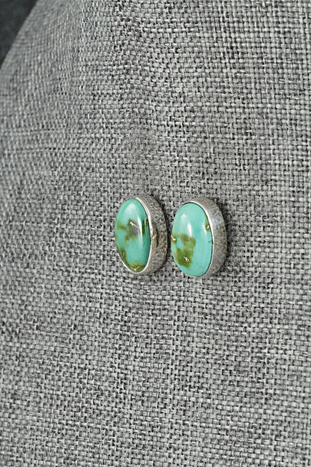 Turquoise & Sterling Silver Earrings - Eugene Gruber