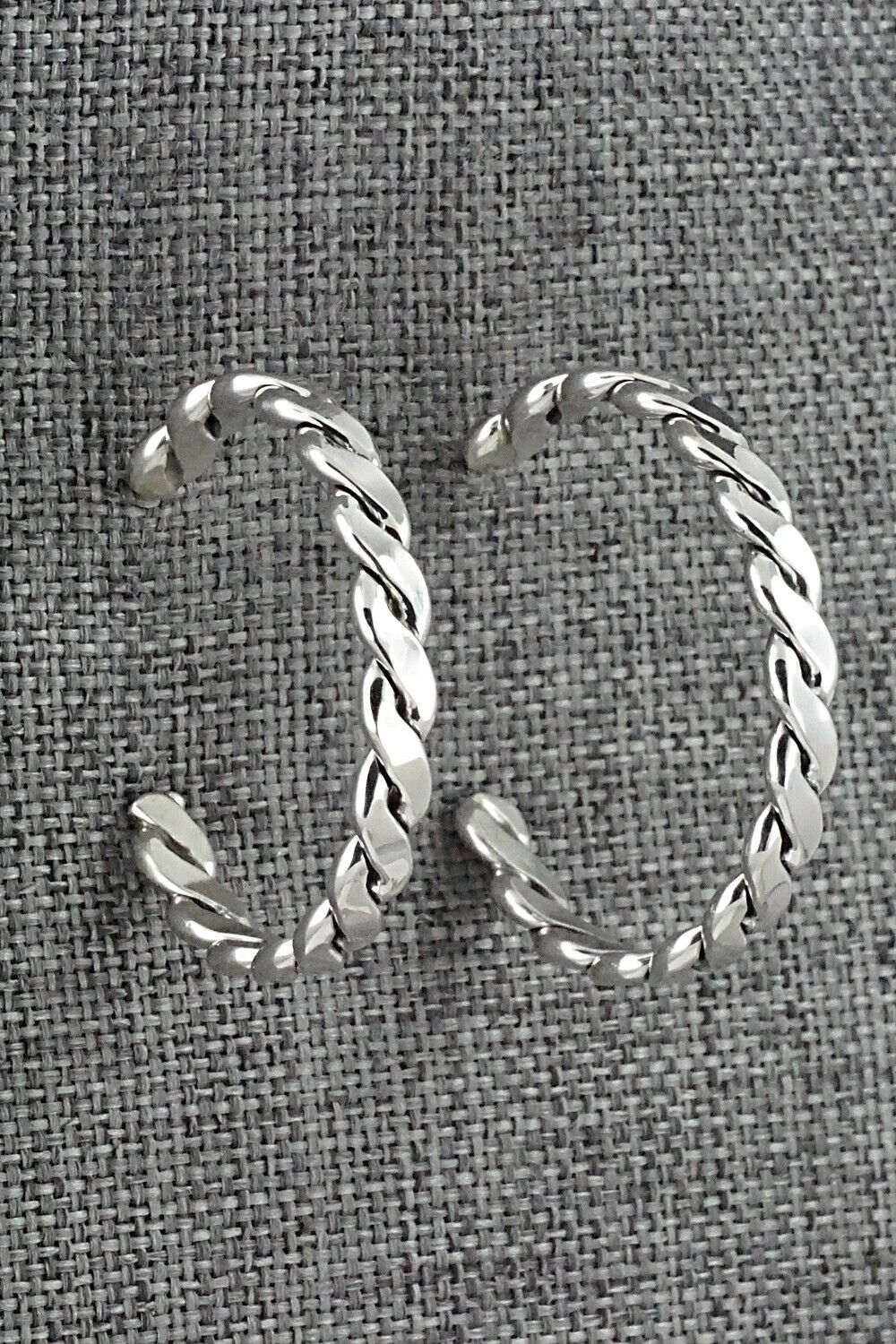 Sterling Silver Hoop Earrings - Elaine Tahe