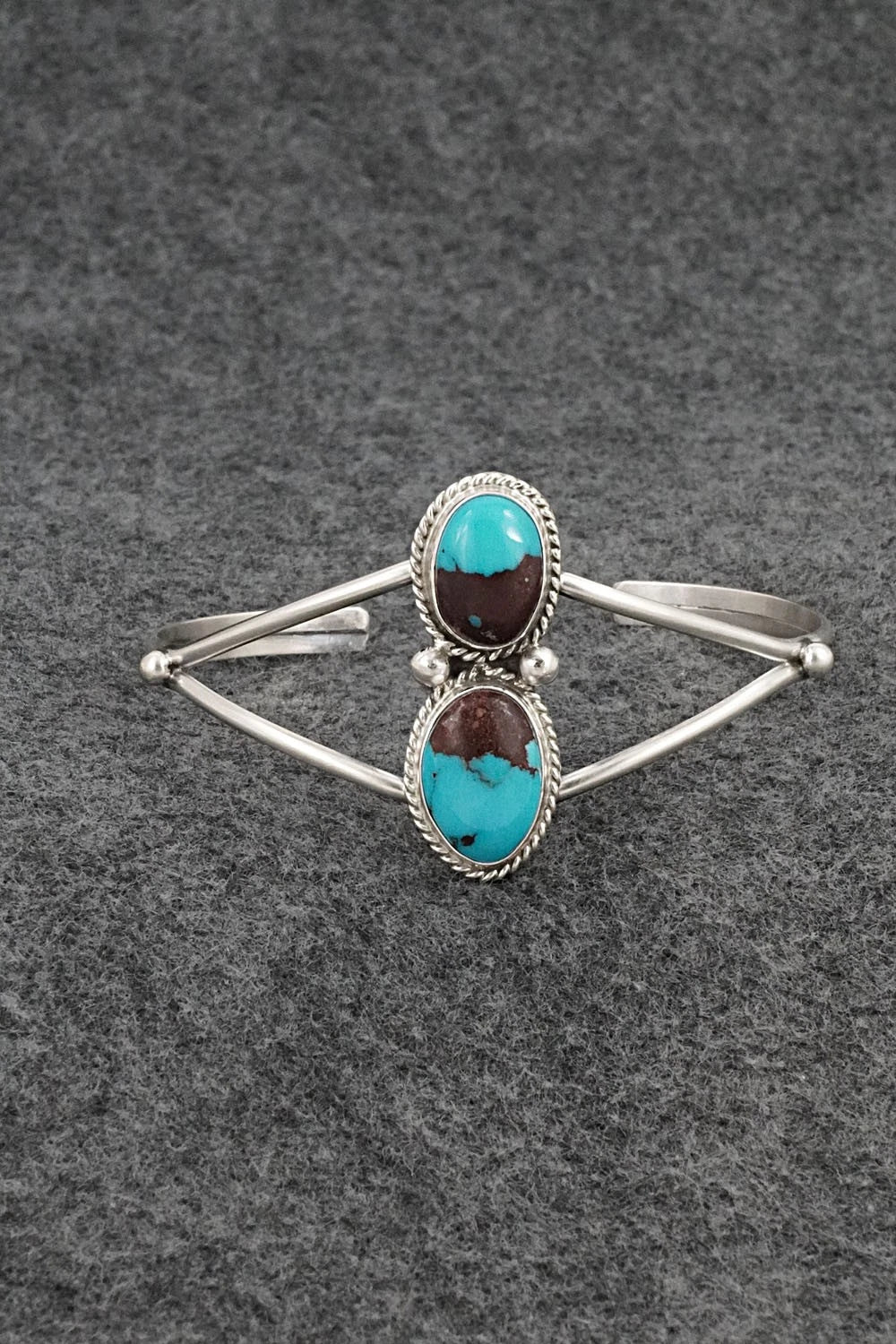 Turquoise & Sterling Silver Bracelet - Eugene Gruber