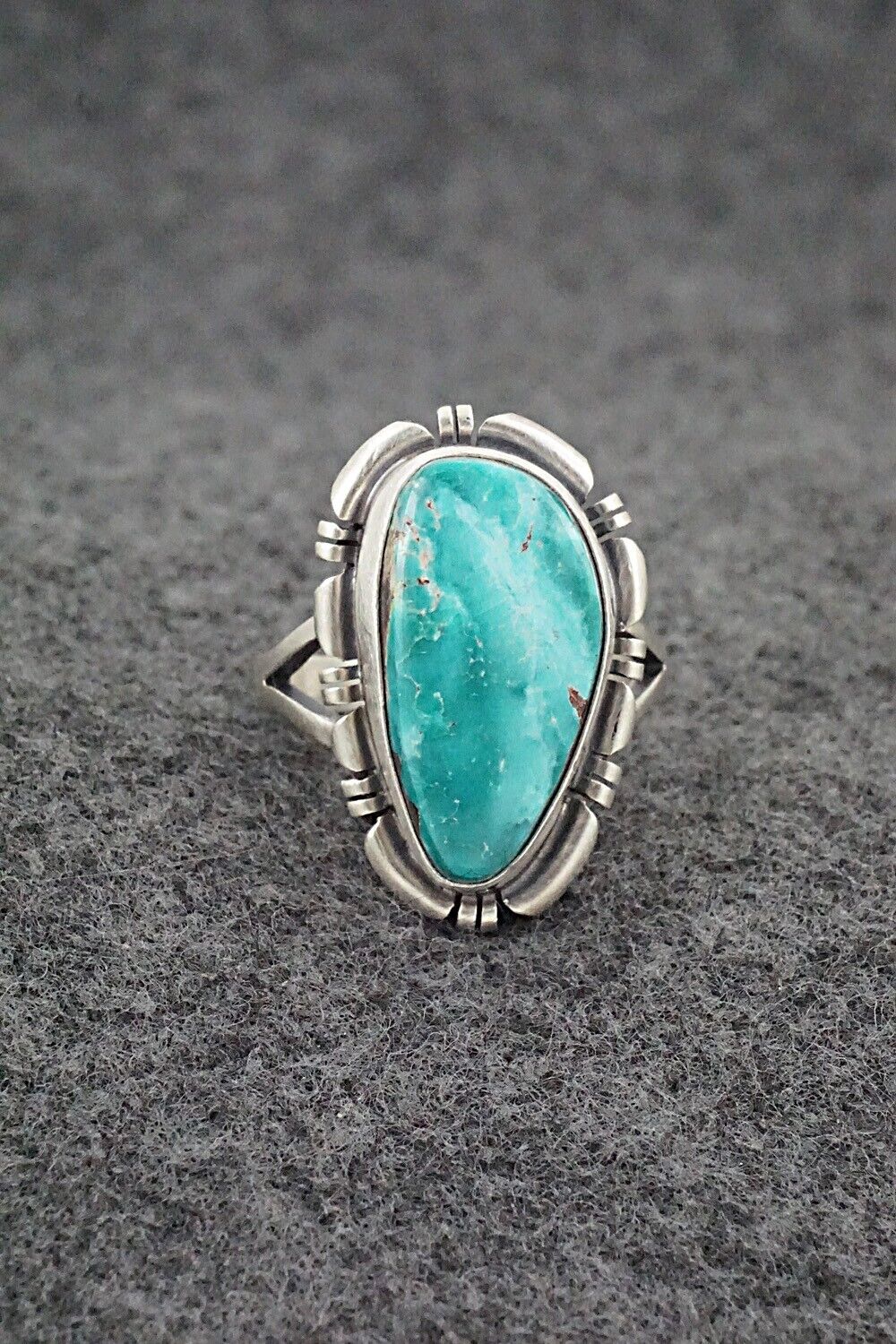 Turquoise & Sterling Silver Ring - Randy Boyd - Size 8.5