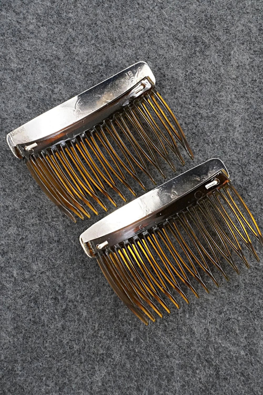 Turquoise & Sterling Silver Hair Combs - Joann Silver