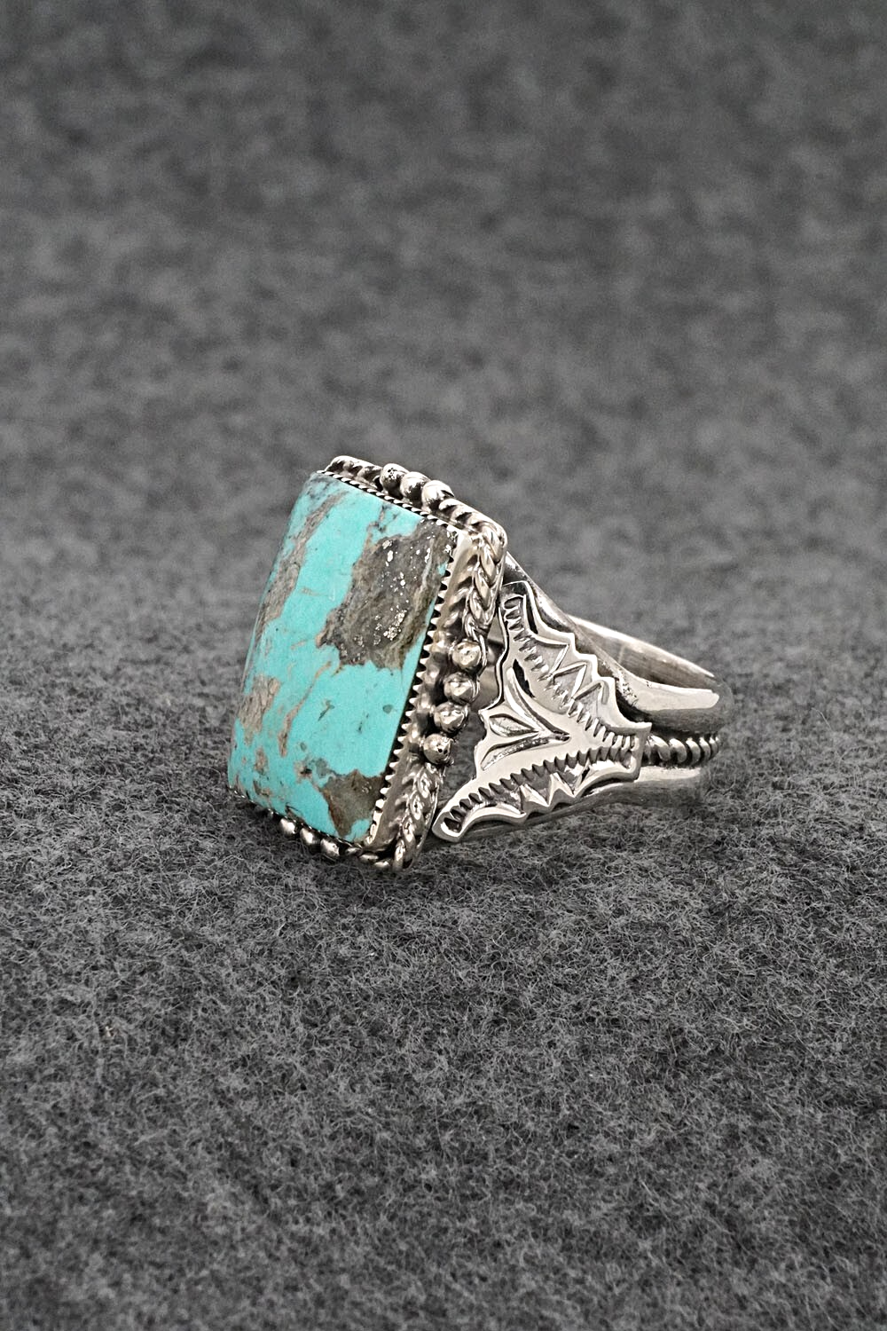 Turquoise & Sterling Silver Ring - Gregg Yazzie - Size 12