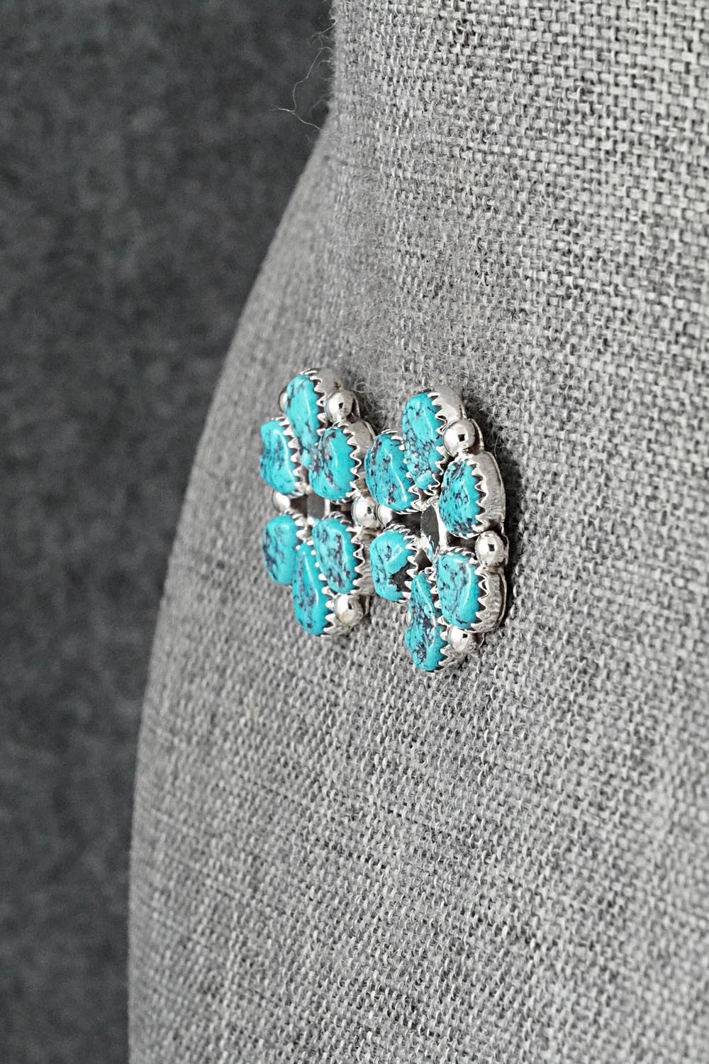 Turquoise & Sterling Silver Earrings - Anthony Brown