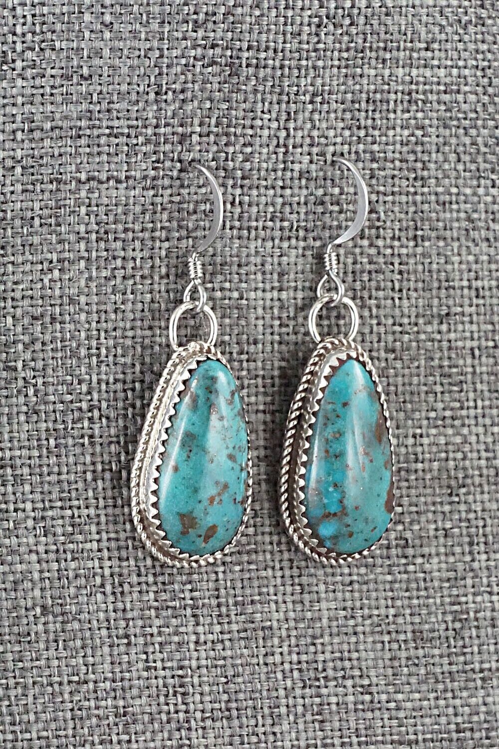 Turquoise & Sterling Silver Earrings - Ernest Hawthorne