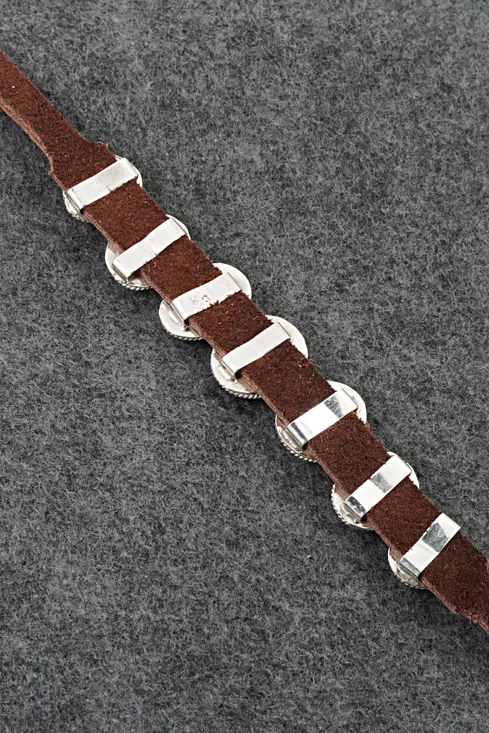 Turquoise, Sterling Silver & Leather Bracelet - Rosita Charlie