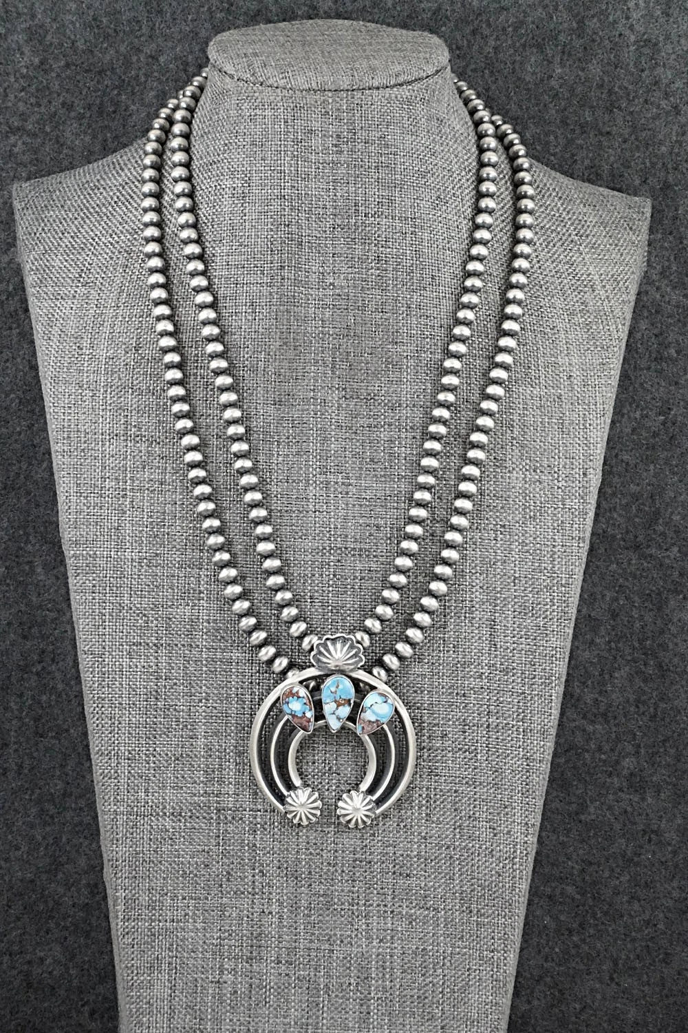 Turquoise & Sterling Silver Necklace - Davey Morgan