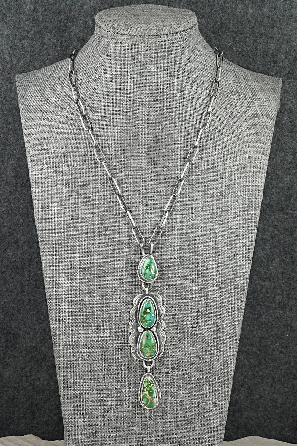 Turquoise & Sterling Silver Necklace - Bobby Johnson