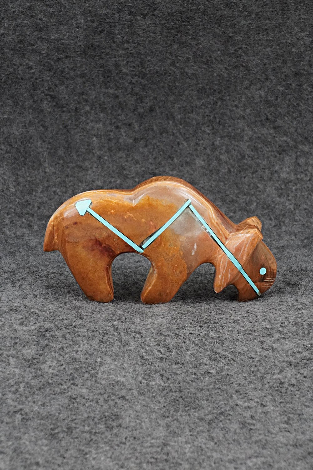 Bobcat Zuni Fetish Carving - Kenric Laiwakete