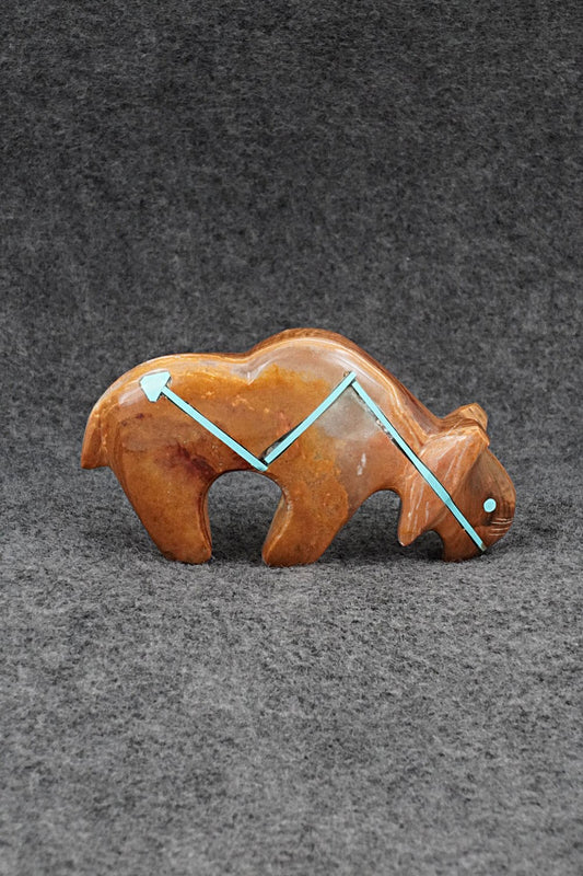 Bobcat Zuni Fetish Carving - Kenric Laiwakete