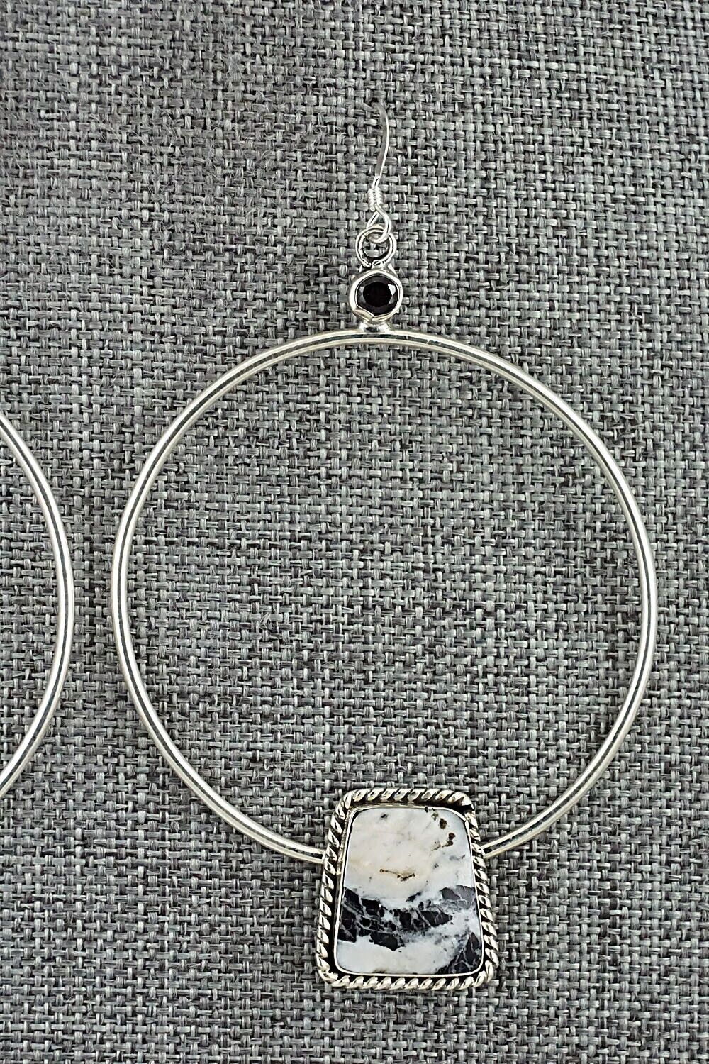 White Buffalo & Sterling Silver Earrings - Lucinda Sardo