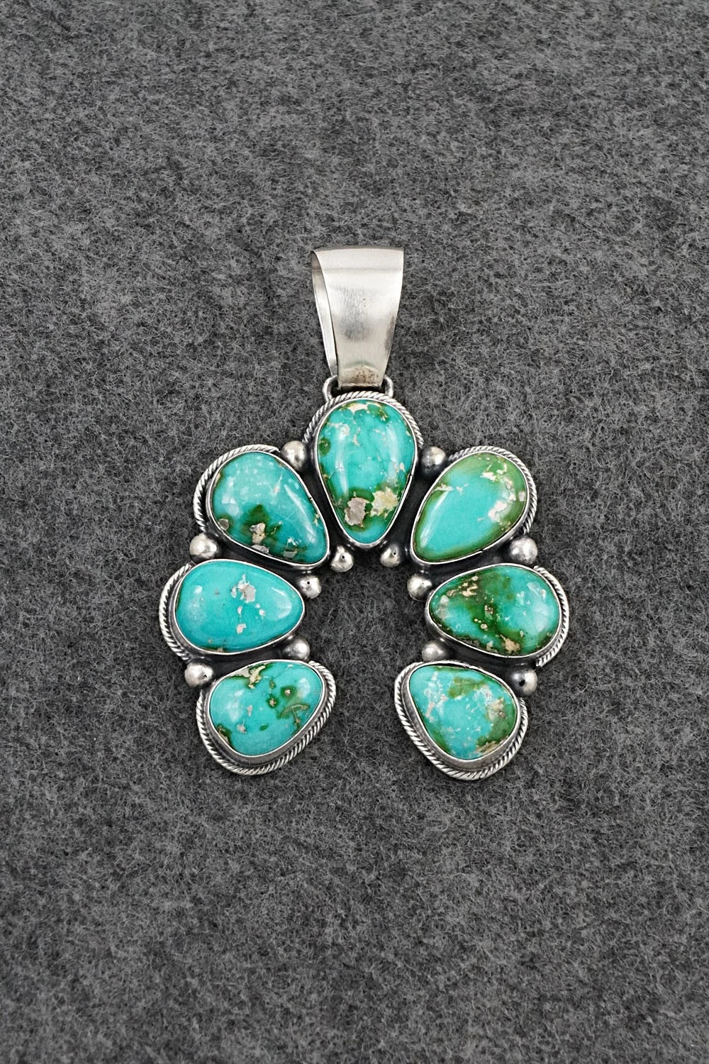 Turquoise & Sterling Silver Pendant - Paul Livingston
