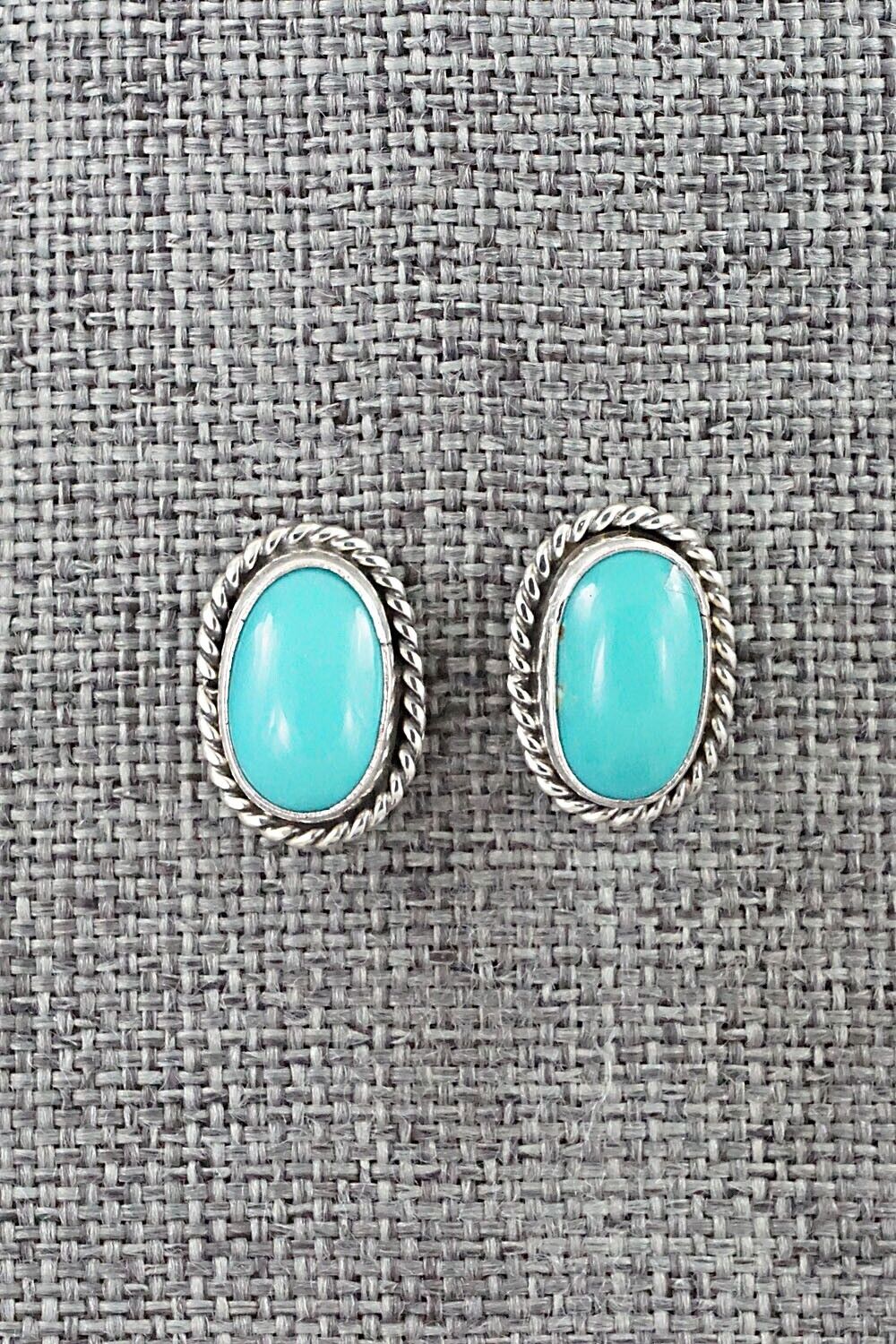 Turquoise & Sterling Silver Earrings - Marco Begaye