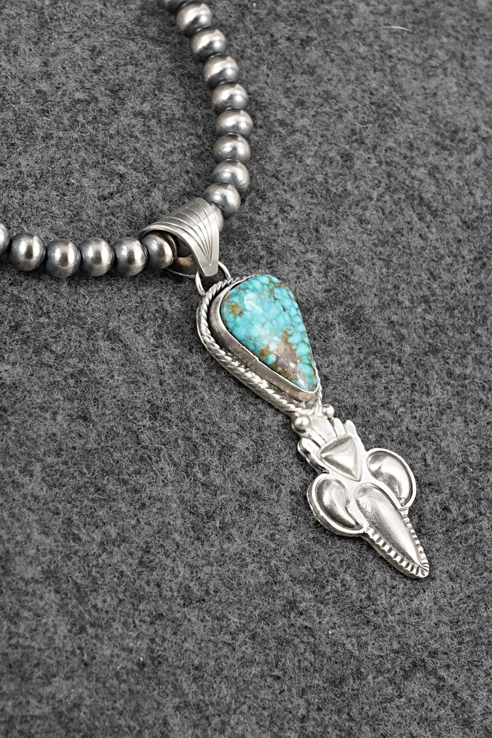 Turquoise & Sterling Silver Necklace - Gary Shorty