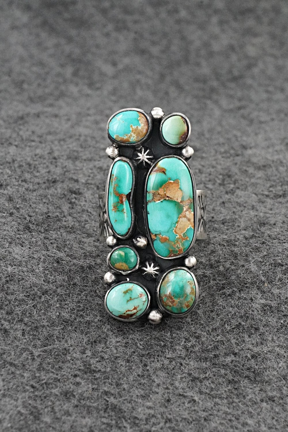 Turquoise & Sterling Silver Ring - Angela Martin - Size 8