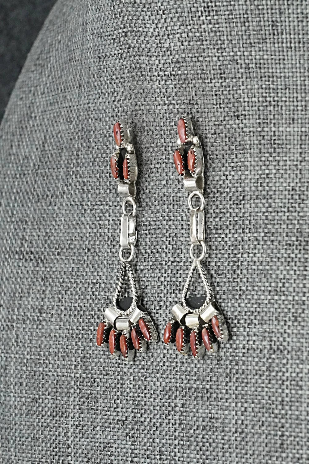 Coral & Sterling Silver Necklace Set - Evonne Hustito