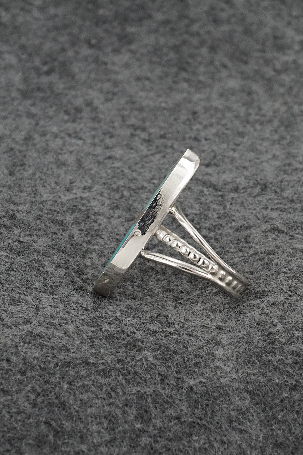 Turquoise & Sterling Silver Ring - Harold Smith - Size 7.5
