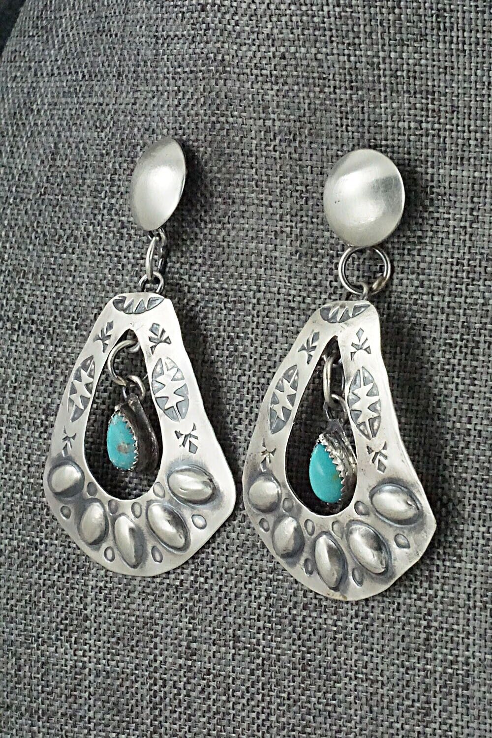 Turquoise & Sterling Silver Earrings - Gabrielle Yazzie