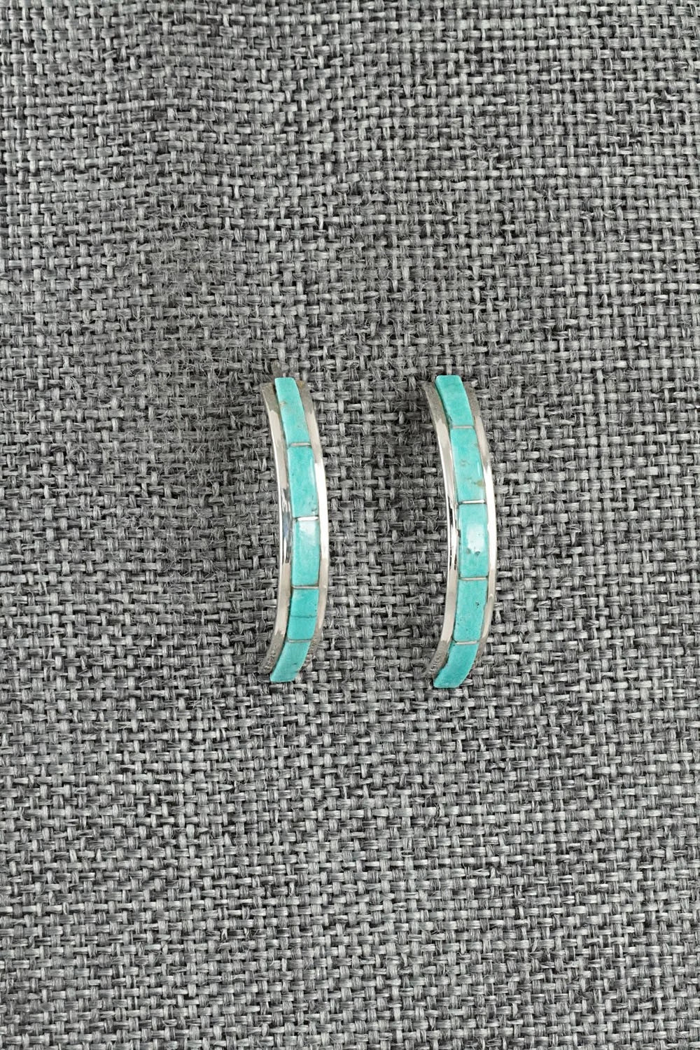 Turquoise & Sterling Silver Earrings - Nathaniel Johnson