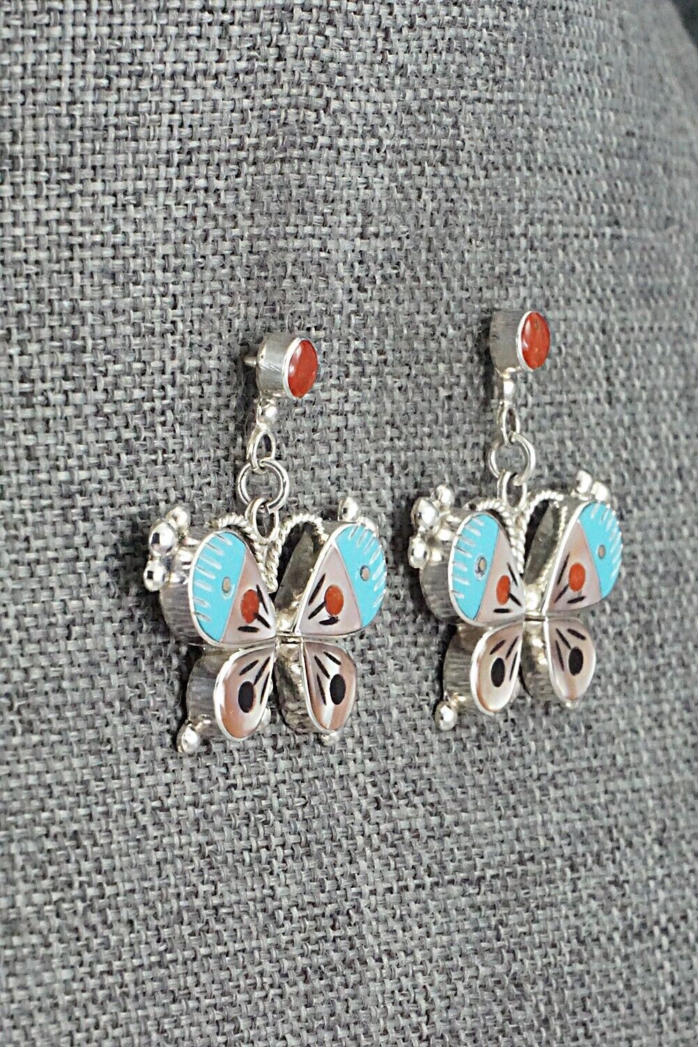 Multi-Stone & Sterling Silver Earrings - Lyndon Ahiyite