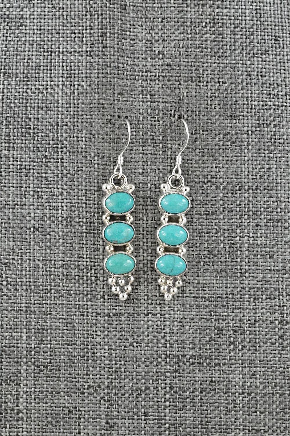 Turquoise & Sterling Silver Earrings - Gary Shorty