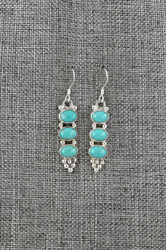 Turquoise & Sterling Silver Earrings - Gary Shorty