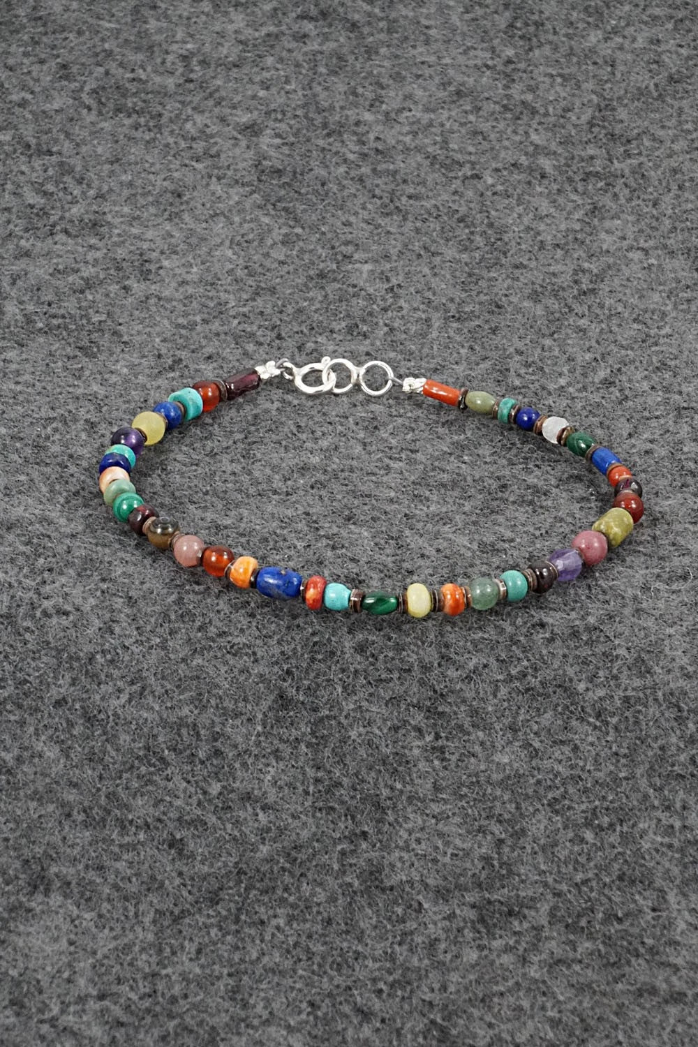 Multi-Stone & Sterling Silver Bracelet - Helen Tsosie