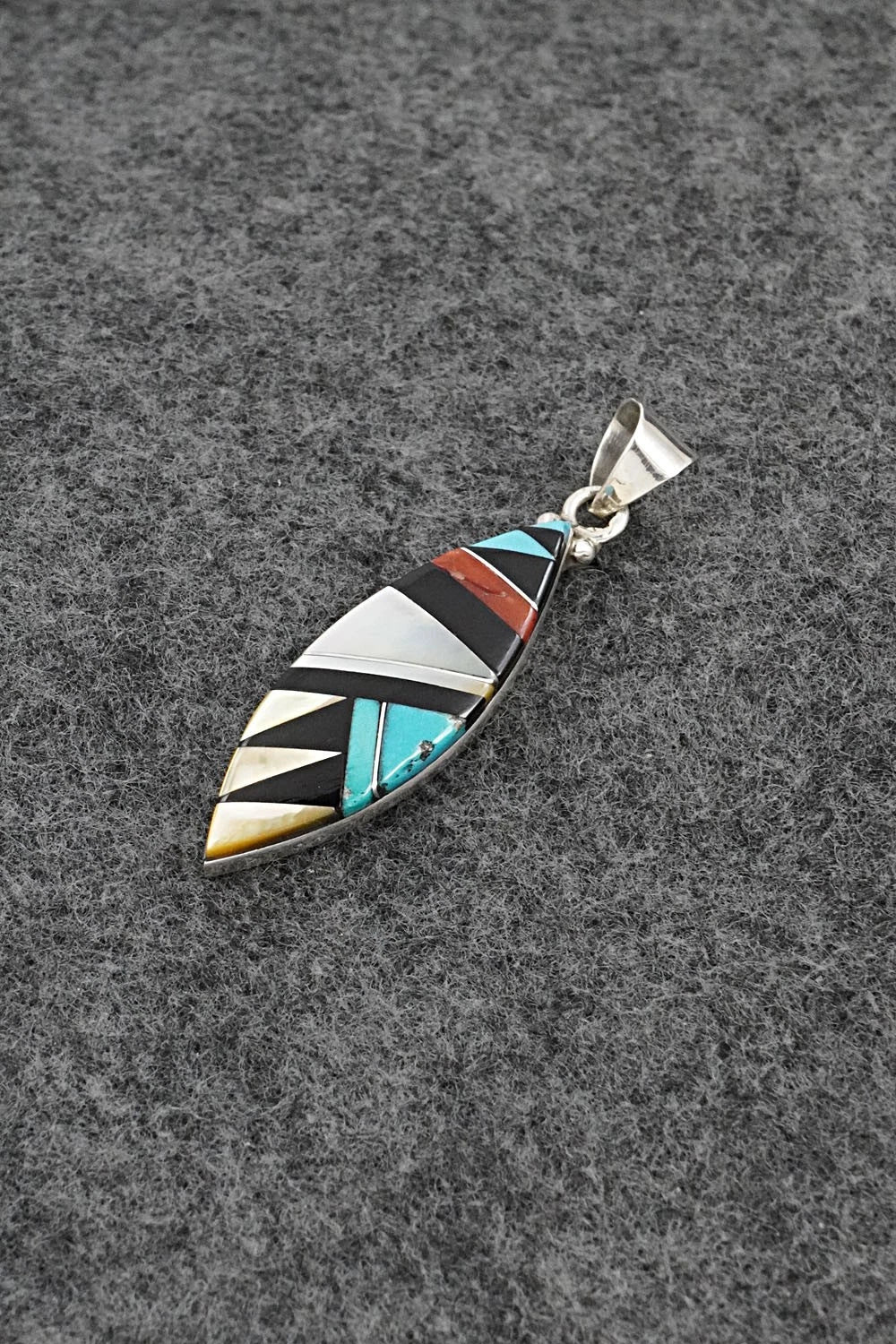 Multi-Stone & Sterling Silver Pendant - Cleo Kallestewa