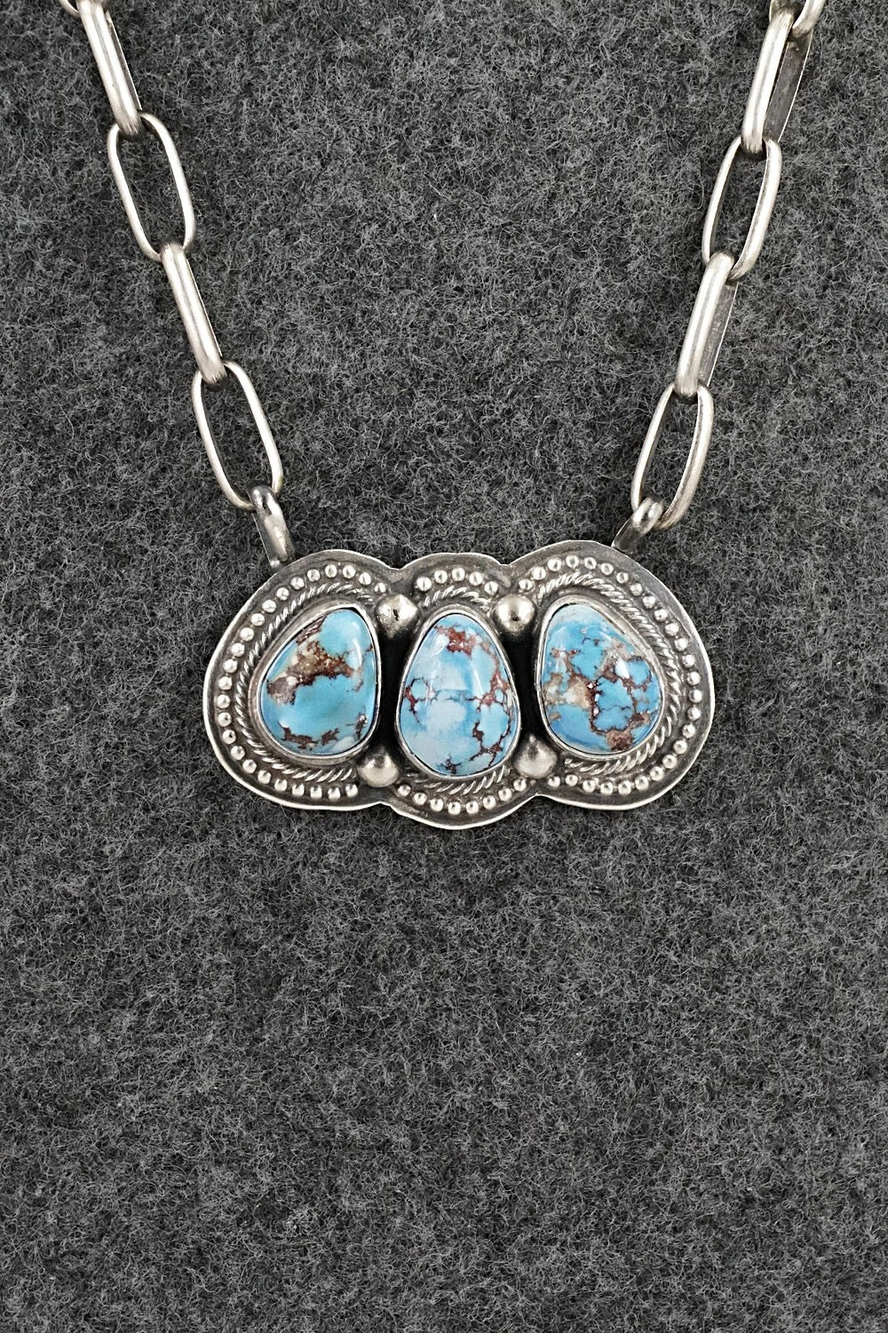 Turquoise & Sterling Silver Necklace - Kathleen Livingston