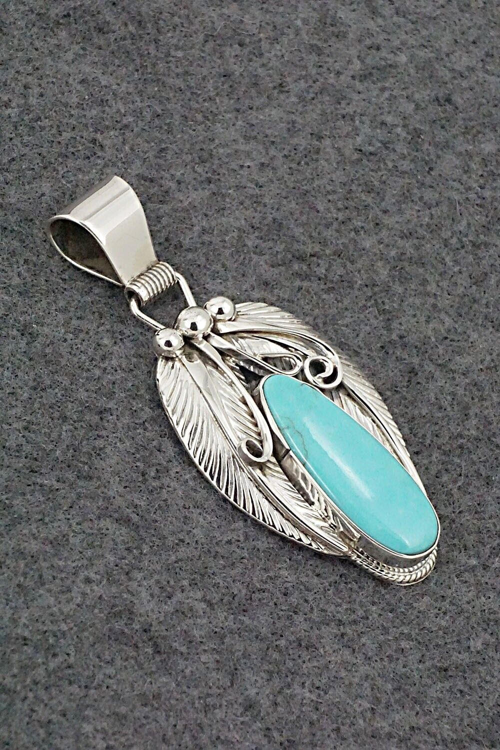 Turquoise & Sterling Silver Pendant - Davey Morgan