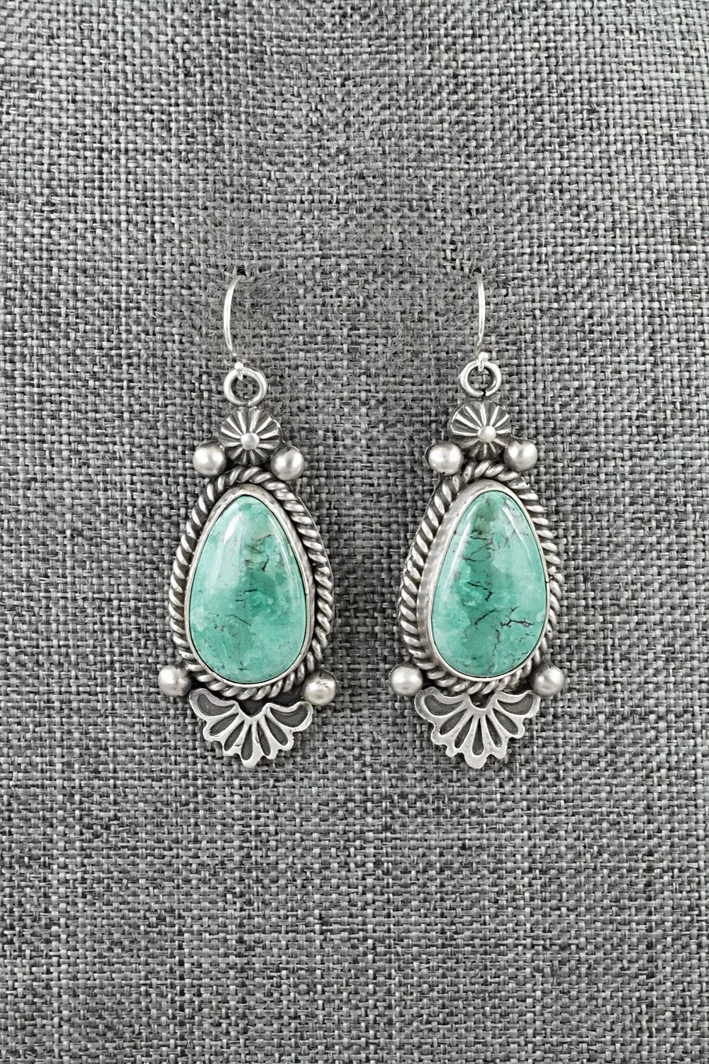 Turquoise & Sterling Silver Earrings - Michael Calladitto
