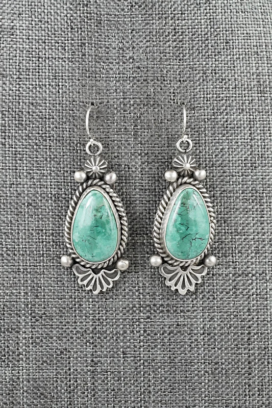 Turquoise & Sterling Silver Earrings - Michael Calladitto