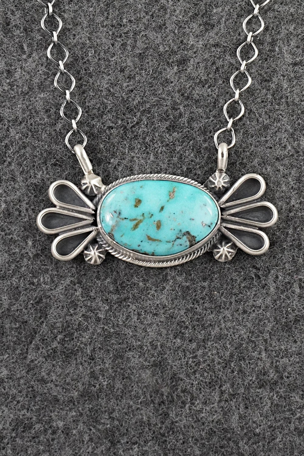 Turquoise & Sterling Silver Necklace - Darrin Livingston