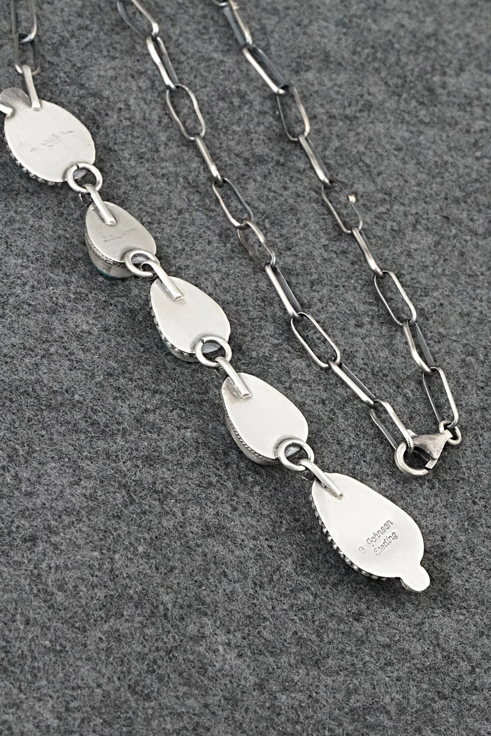 Turquoise & Sterling Silver Necklace - Bobby Johnson