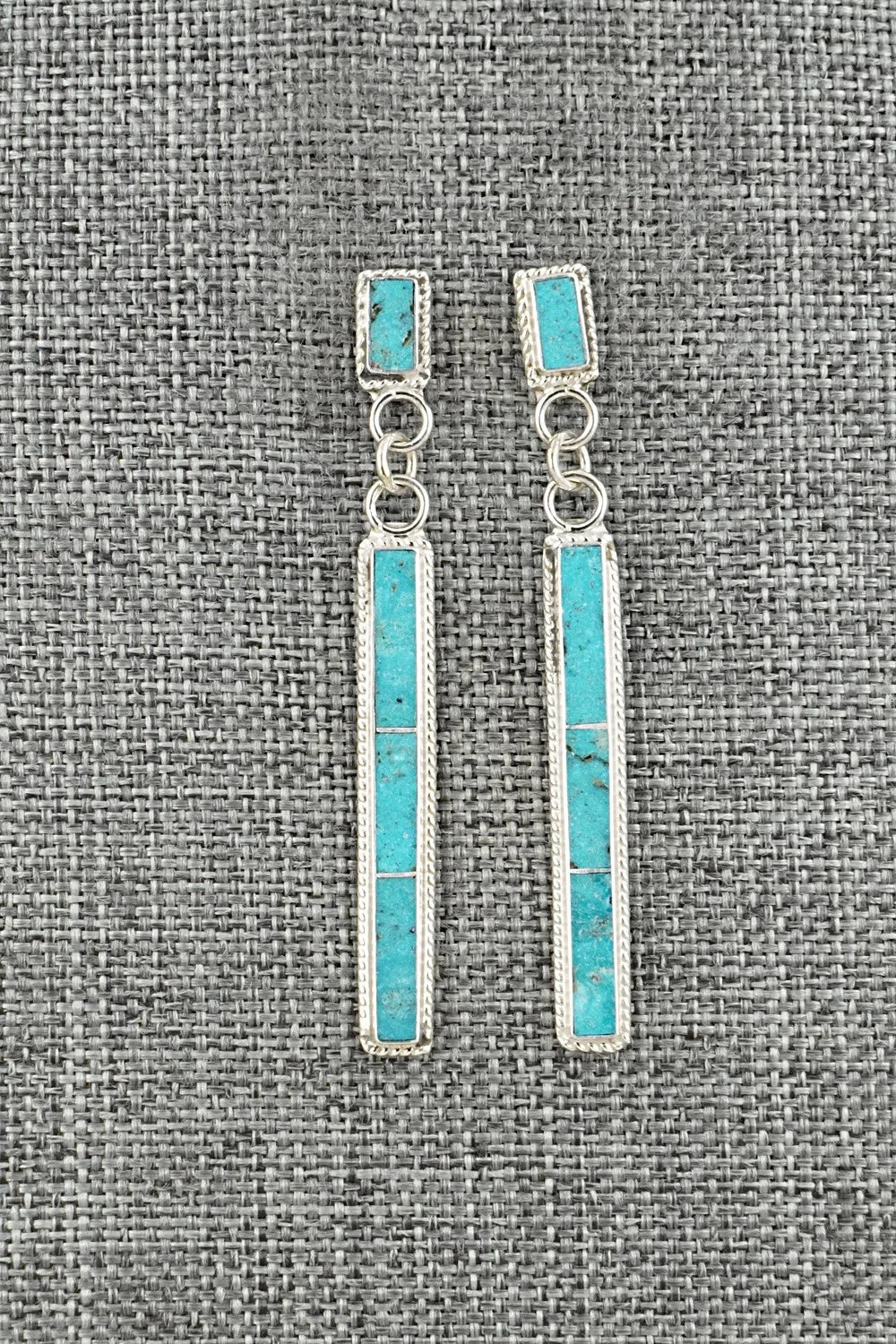 Turquoise & Sterling Silver Earrings - Ricky Booqua